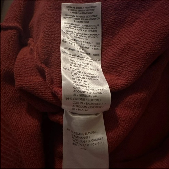 MCQ BY ALEXANDER MCQUEEN Sun Patch Logo Pullover Hoodie In Rust S - Picture 8 of 8